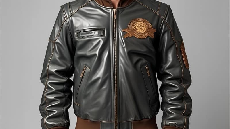 bomber leather jacket