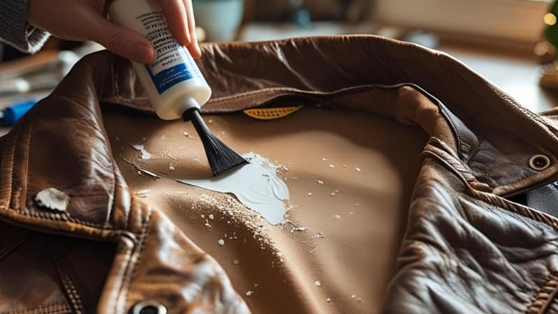how to get rubber cement out of leather jacket