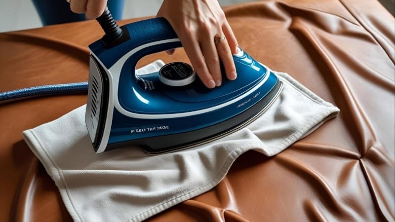 how to unwrinkle faux leather