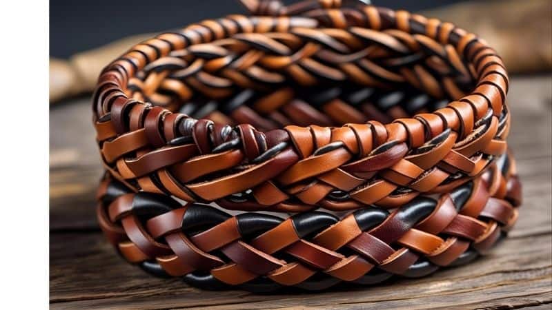 3-strand leather braid