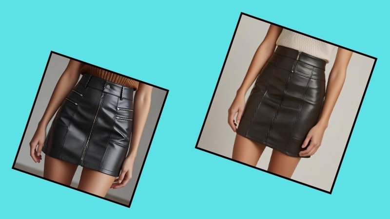 How to style a black leather mini skirt