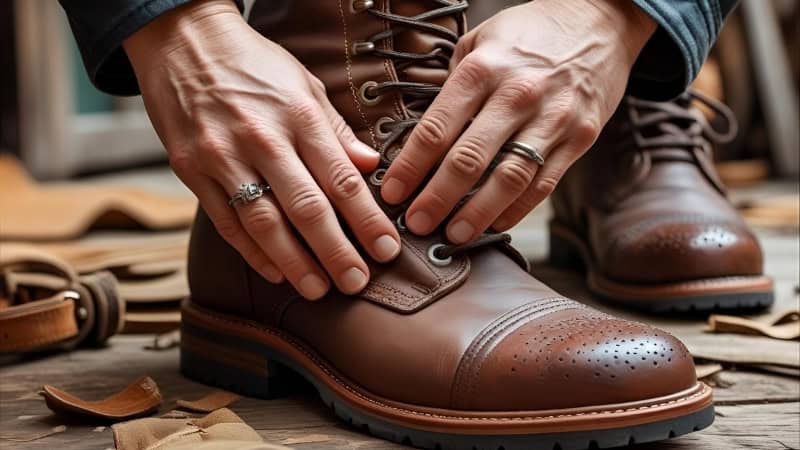 how to break in leather boots without wearing them