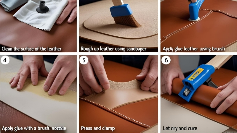 how to glue leather