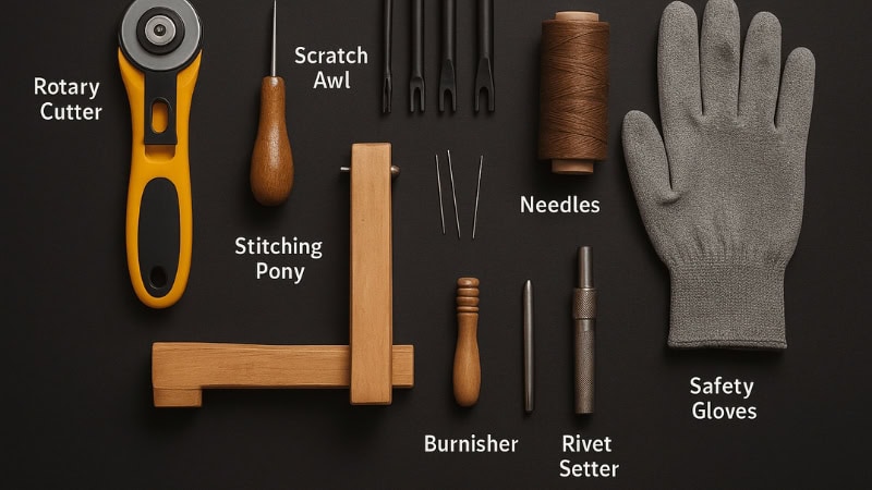 tools for making leather apron