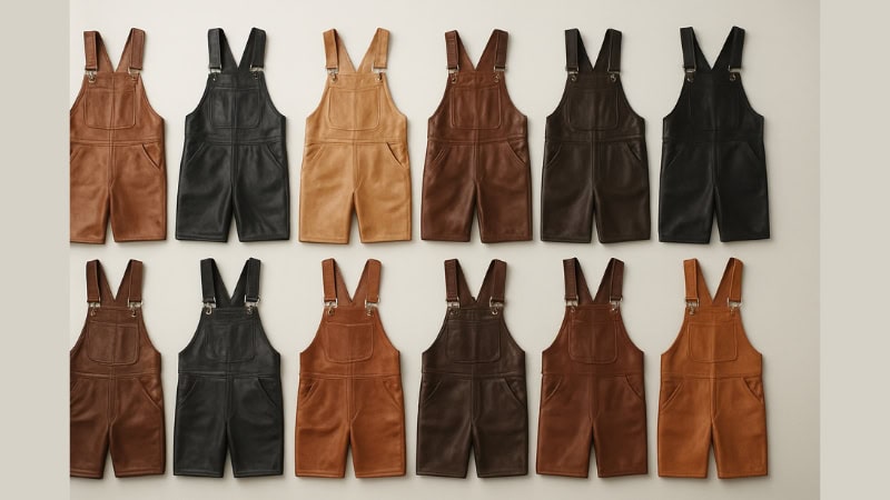 types of leather overalls