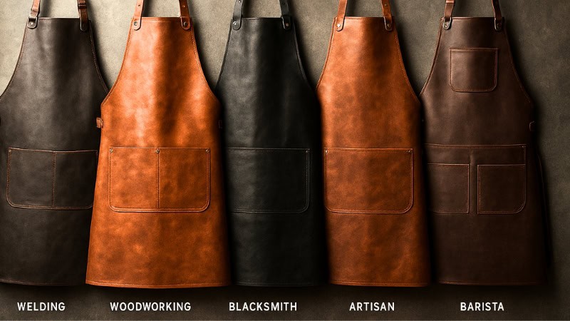 types of leather work aprons