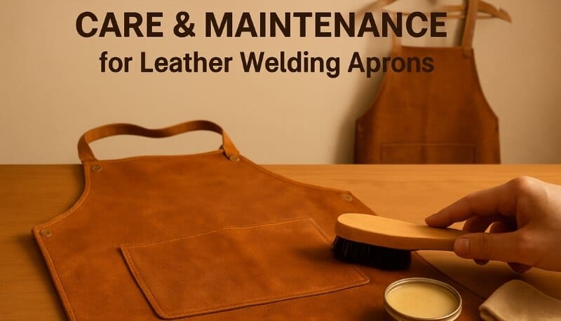 welding leather apron care