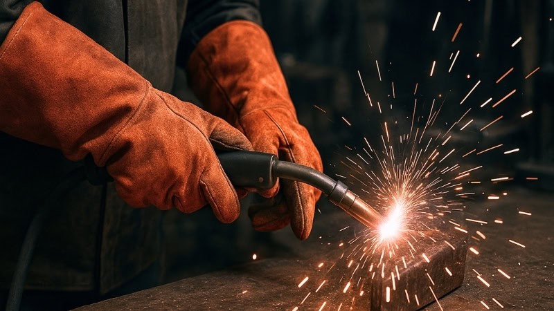 welding leather gloves & sleeves