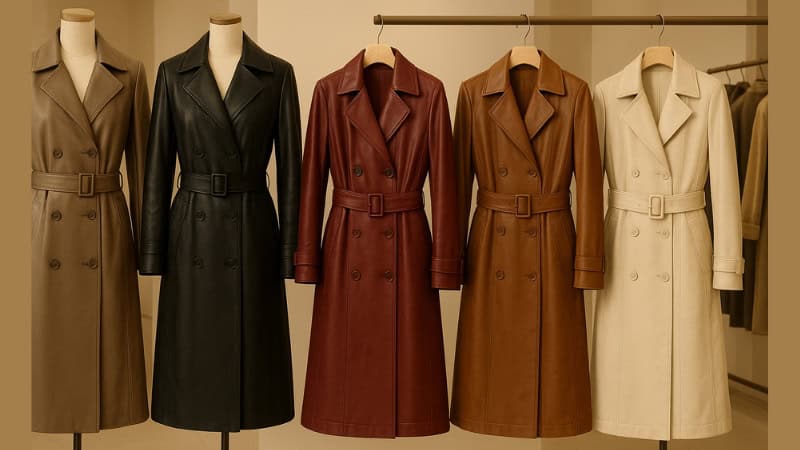 Zara leather trench coats
