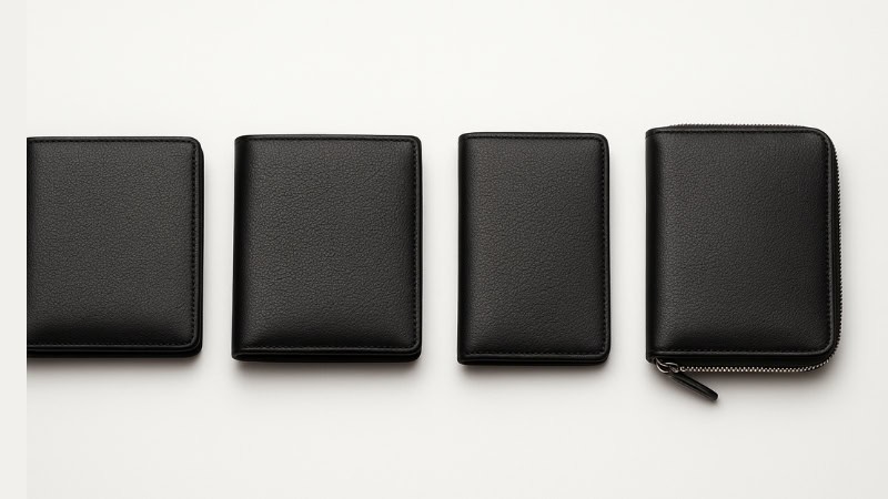 black leather wallet styles