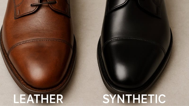 leather dress shoes vs synthetic alternatives