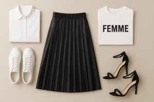 leather skirt classic styling