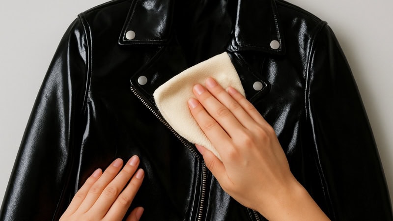 patent leather jacket care