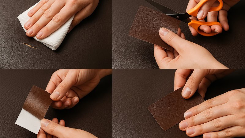 how to apply leather repair tape