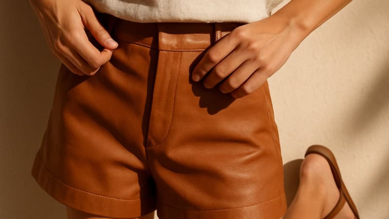 staying cool in summer with leather shorts