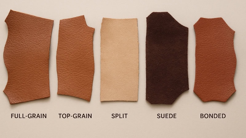 types of leather scraps