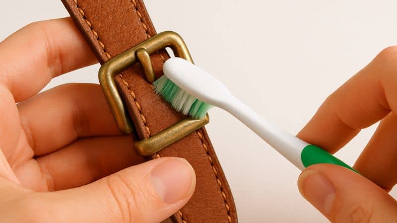 cleaning for leather verdigris removal