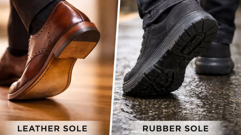 Leather sole vs rubber sole traction