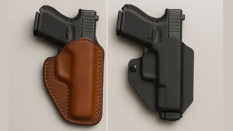 Leather vs Kydex Holsters - side by side comparison