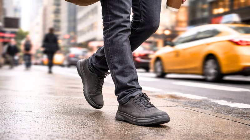 Rubber sole shoes for daily commuting