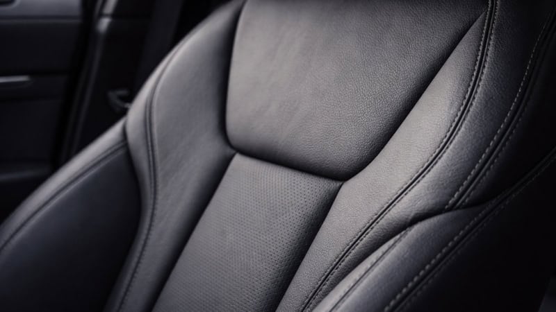 BMW genuine leather upholstery close-up