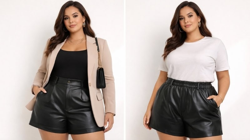 Tailored vs Relaxed Leather Shorts