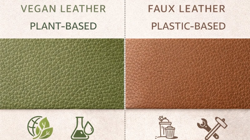 Vegan leather vs faux leather differences