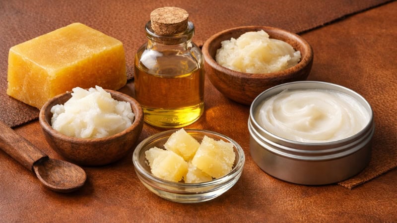 Natural leather conditioning ingredients