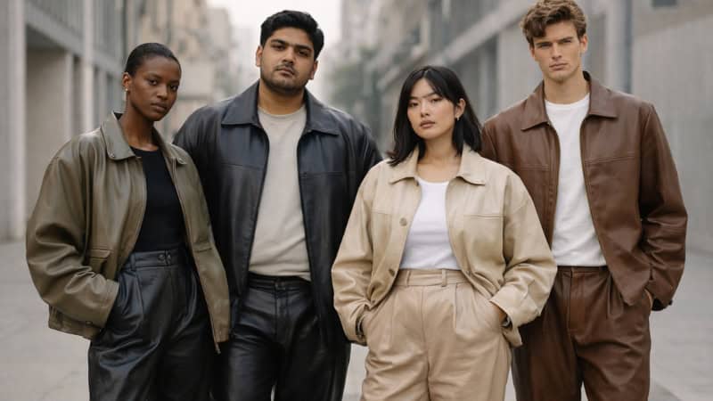 Oversized unisex leather jackets 2026