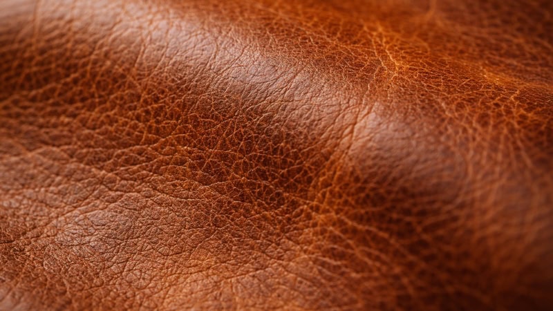 vegetable-tanned full-grain leather
