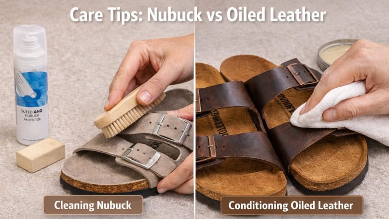 Cleaning Nubuck vs Conditioning Oiled Leather