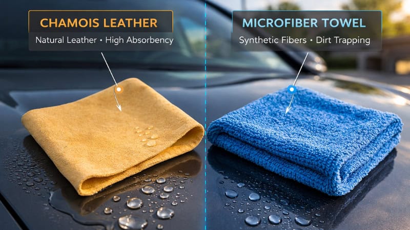 Microfiber Towel vs Chamois — By the Numbers