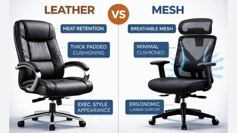cushioning vs breathable mesh design.