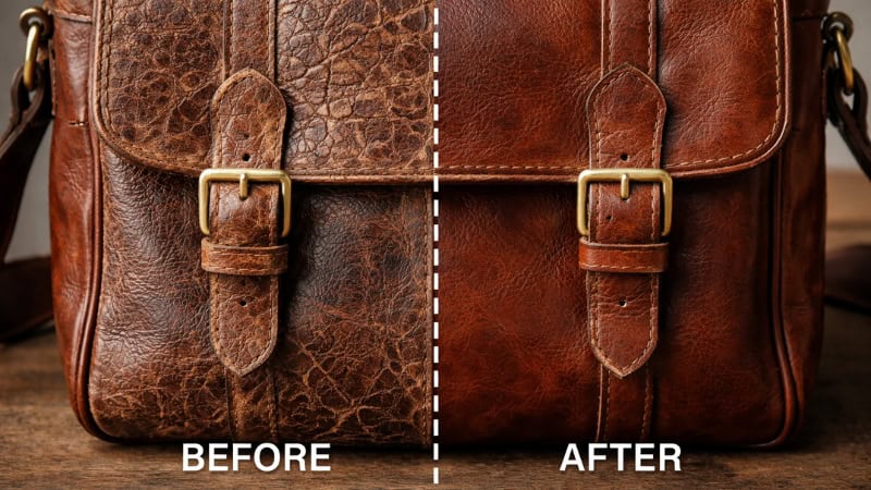 leather before after restoration
