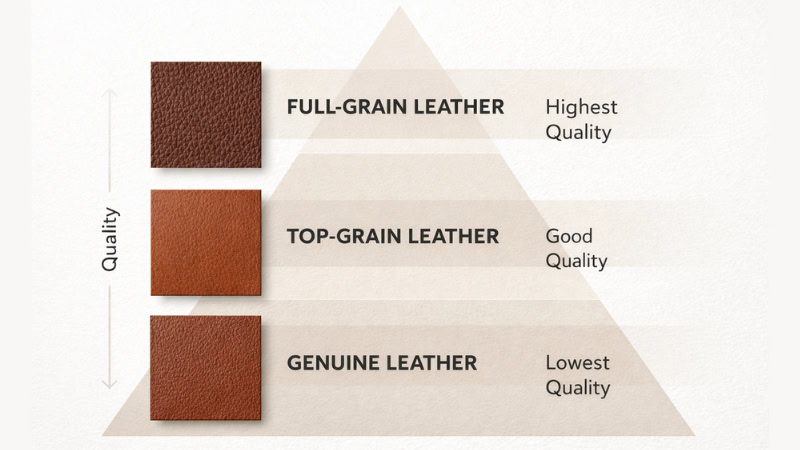 leather grades full grain top grain genuine chart