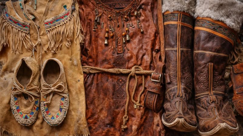 traditional leather clothing from world cultures