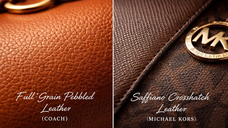 Coach full grain leather vs Michael Kors saffiano leather