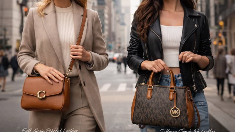 Coach vs Michael Kors handbags styled outfits