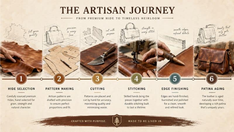 Leather Craftsmanship Process step-by-step