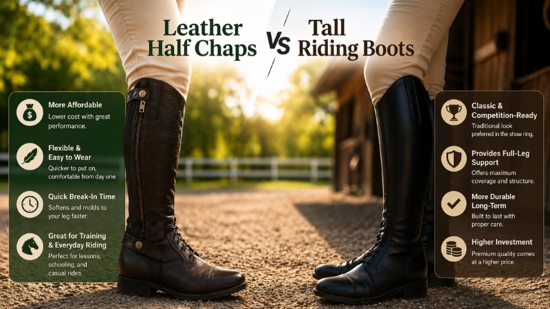 Leather Half Chaps vs Tall Riding Boots