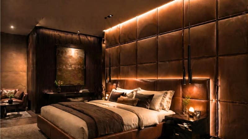 Trendy Leather Wall Panels & Textured Wall Design