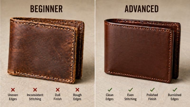beginner-vs-advanced-leather-wallet-craftsmanship-comparison