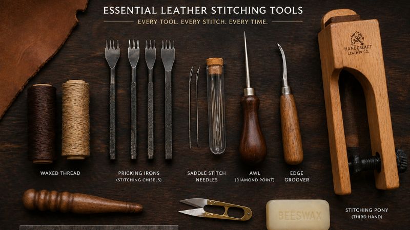 essential leather stitching tools for hand sewing leather