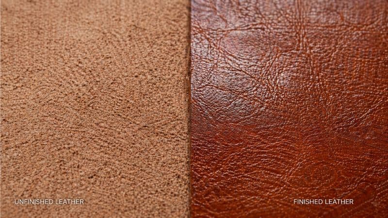 finished vs unfinished leather