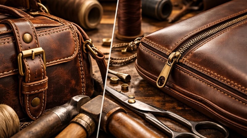 leather bags collection briefcase backpack duffle