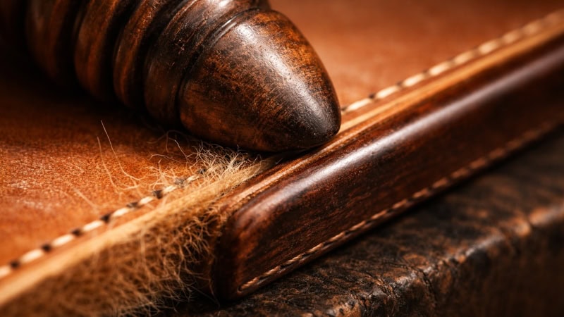 leather fibers compression during burnishing macro