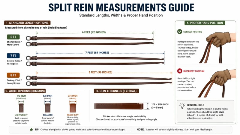 split rein measurements guide