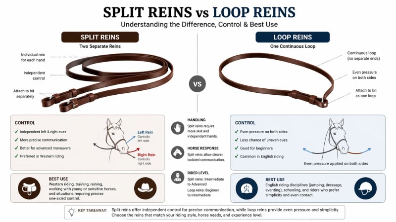 understanding split reins vs loop reins