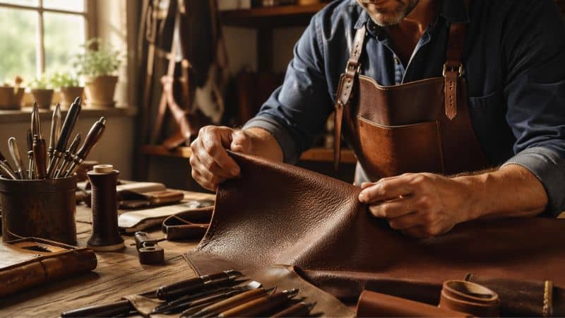 what actually is handcrafted leather
