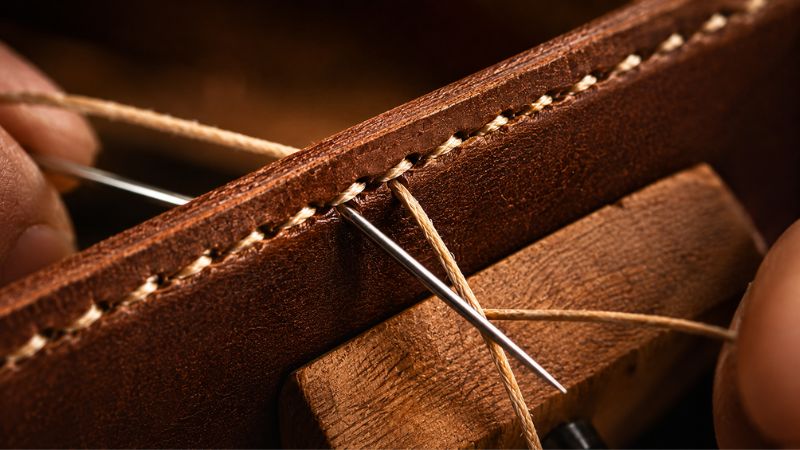 saddle-stitch-leather-closeup